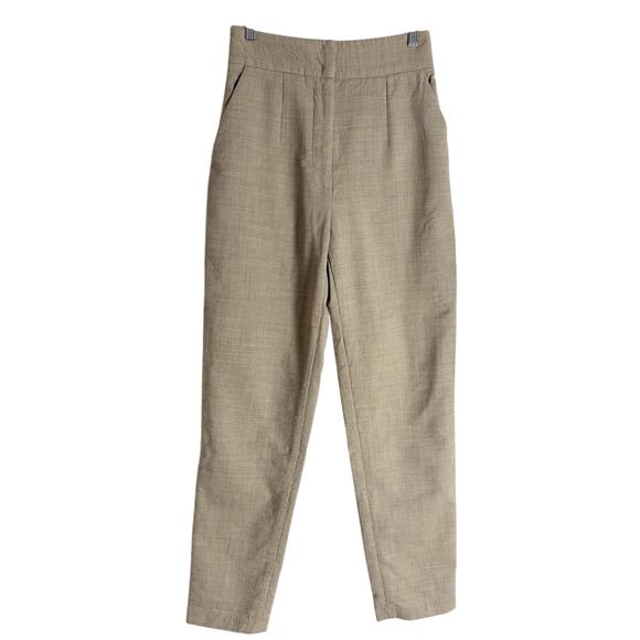 Rachel Comey Tan Houndstooth Wool High Rise Tapered Pants Size Small - Picture 1 of 11